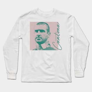 Cantona / Aesthetic 90s Soccer Fan Art Long Sleeve T-Shirt